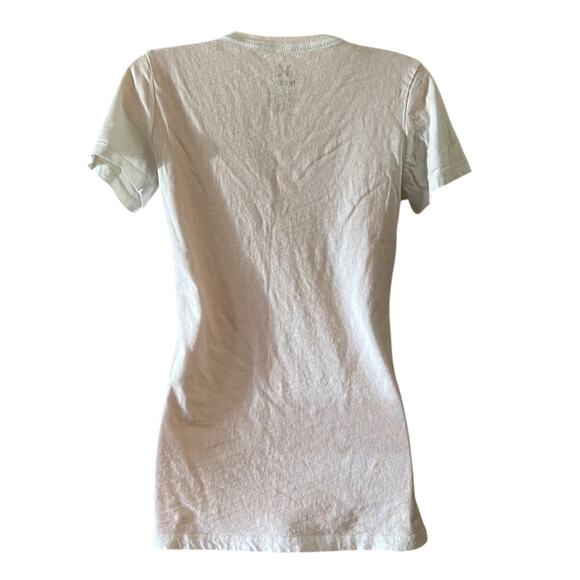 Hurley Size M White Geometric Print V-Neck Tee Shirt - Picture 3 of 9